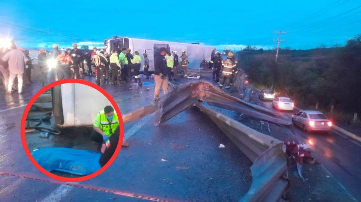 Brutal camionazo en Nuevo León deja al menos 8 muertos; heridos salieron por las ventanas | VIDEO