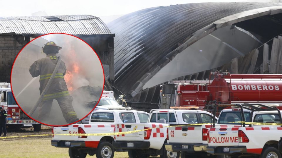 La caída de la aeronave ocurrió en una zona industrial, desatando el siniestro que ocupó al Heroico Cuerpo de Bomberos