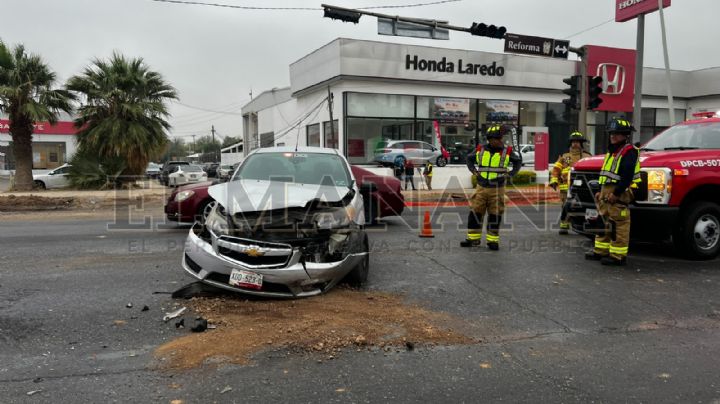 Joven imprudente provoca choque y un lesionado en Nuevo Laredo