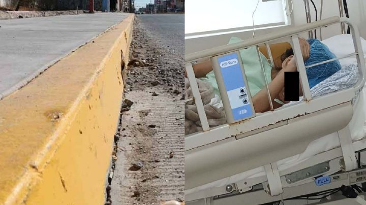Madre de Nuevo Laredo suplica por ayuda para su hija; se cayó y se pegó con el filo de la banqueta