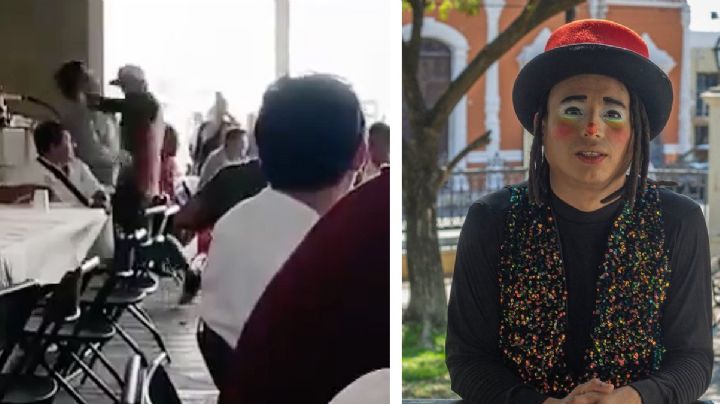 Payaso Pichurris no soporta burlas a su esposa y golpea a camionero durante una posada | VIDEO