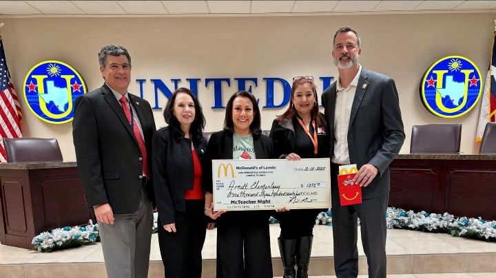 UISD recauda fondos para estudiantes; McDonald’s entrega cheques a nueve primarias en Laredo