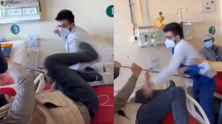 Médico propina brutal golpiza a paciente; especialista ya fue suspendido | VIDEO