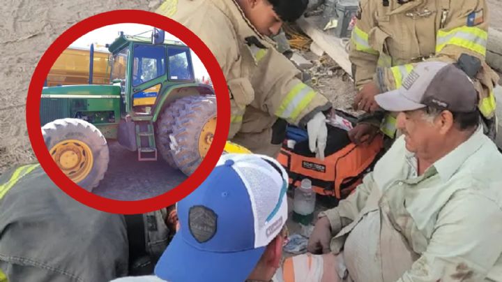 Tractor aplasta a hombre y lo deja herido de gravedad; ¿cómo pasó?