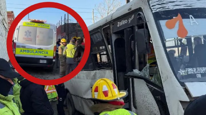Tren embiste brutalmente a camión urbano con pasajeros en Saltillo; hay 9 heridos