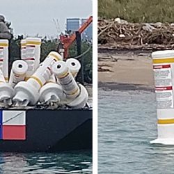 Inicia EU Operación 'River Wall' rellenando el Río Bravo de boyas en playa Bagdad