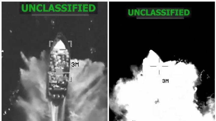 MOMENTO EXACTO en que ejército de EU elimina a lancha en el Pacífico