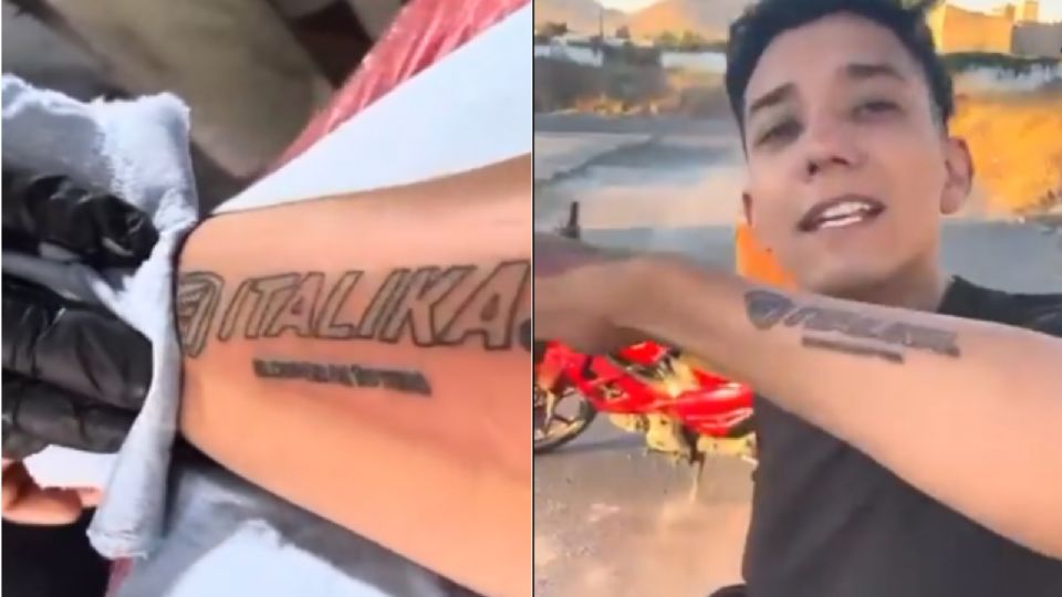 Joven se tatuó 'Italika' y Ricardo Salinas Pliego le regala una moto