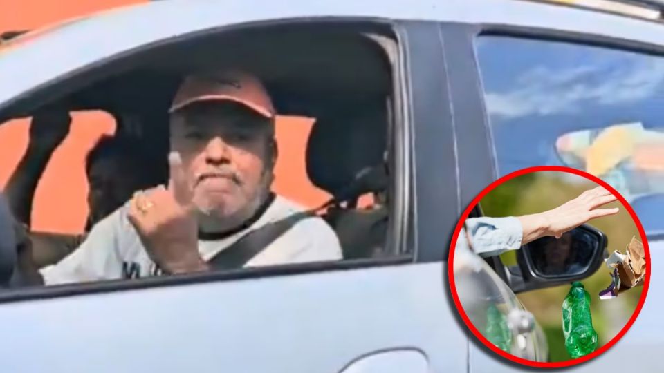 El hombre no sintió remordimiento por faltar a la moral al tirar basura, reaccionando incluso agresivamente por hacerle ver su error