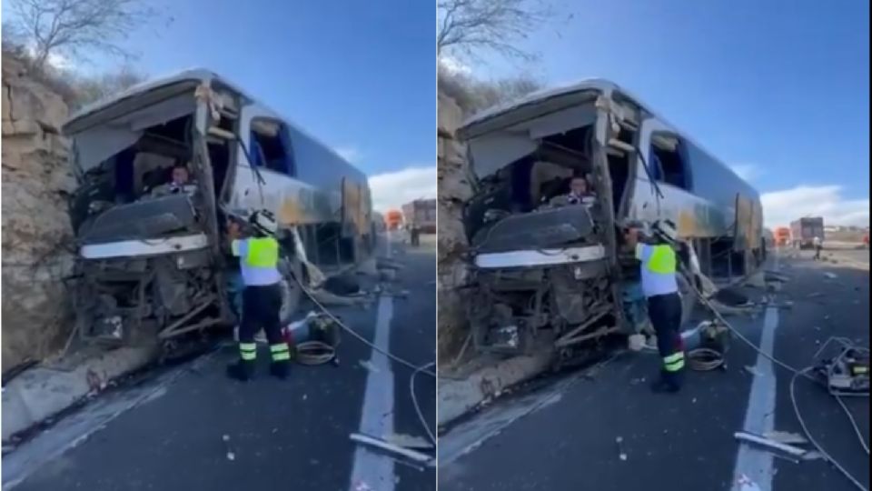 Fatal choque entre tráiler y camión de pasajeros que partió de la CDMX