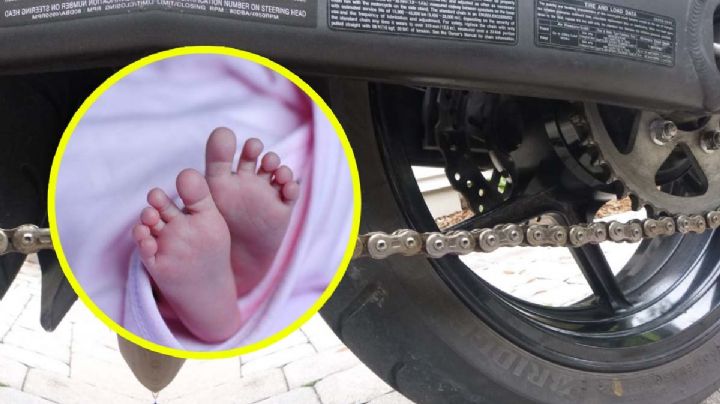 Bebé de 4 meses muere al caer de moto; su cuerpo quedó prensado en la cadena
