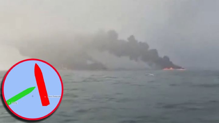 Barco petrolero y buque de carga chocan en el Mar del Norte; activan protocolo de emergencia | VIDEO