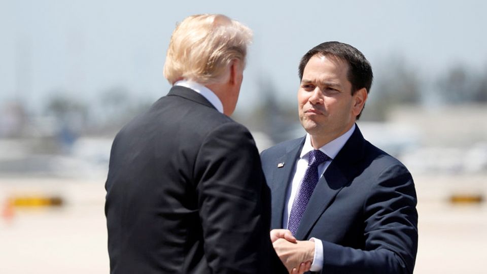 Marco Rubio, con Donald Trump.