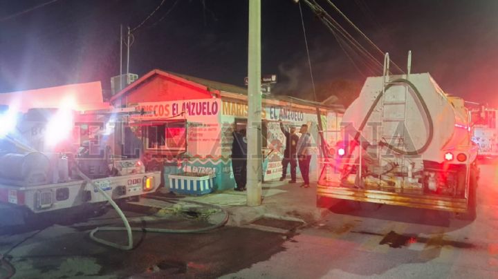 Registran posible fuego en restaurante de la Concordia; bomberos de Nuevo Laredo actuaron rápido