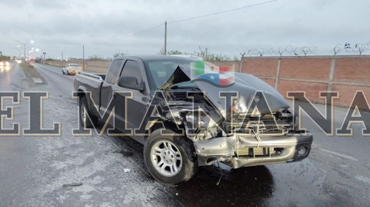 Nuevo Laredo: camioneta Dodge se impacta contra Mercedes Benz en la Carretera Aeropuerto