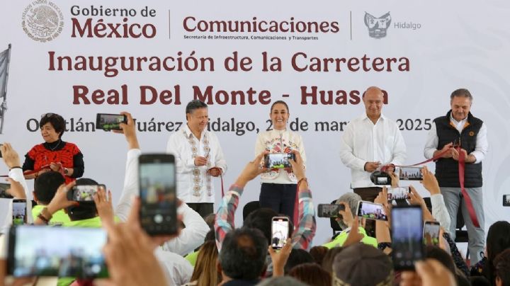 Claudia Sheinbaum inaugura la Carretera Real Monte-Huasca