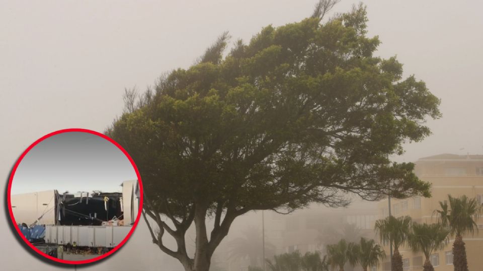 Se informó de al menos siete accidentes con camiones volcados durante la mañana del martes