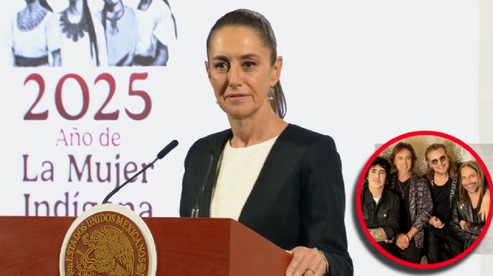 Sheinbaum felicita al grupo Maná por nominación al Salón de la Fama del Rock and Roll