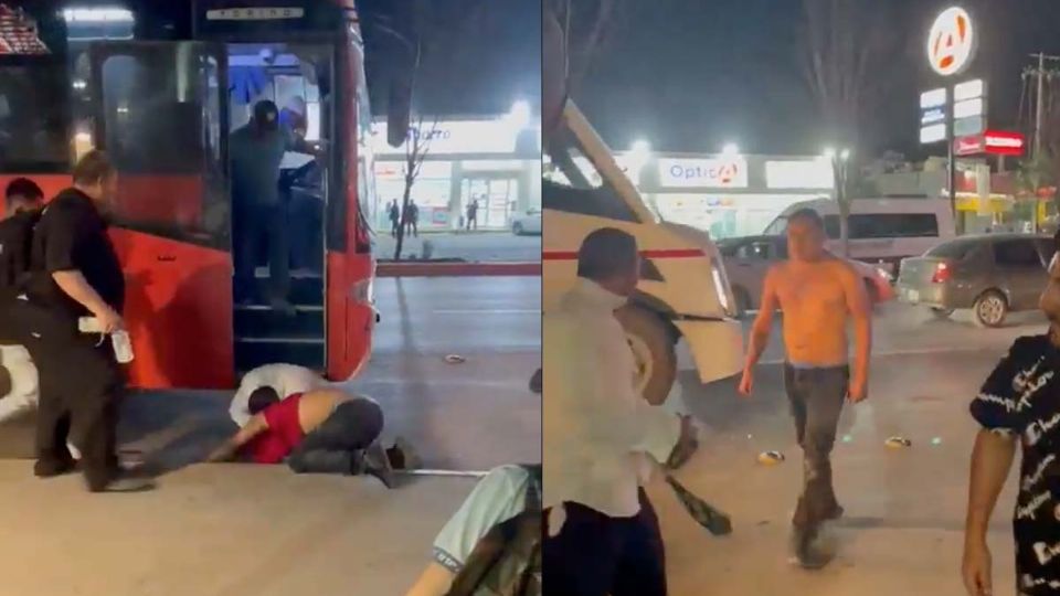 Pelea entre choferes de transporte público