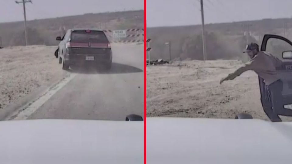 El chico intentó darse a la fuga, llegando hasta el Río Bravo, donde soltó la camioneta aún en marcha, y emprendió la huida a pie