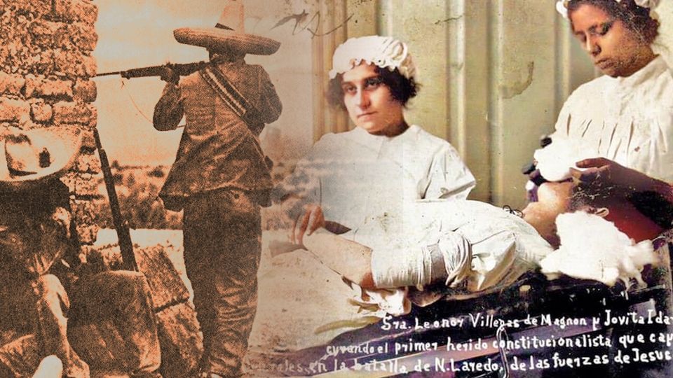 Leonor atendiendo heridos en batalla