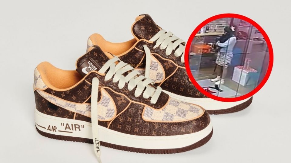 Se busca a los ladrones de unos tenis Nike Air Force Louis Vuitton.