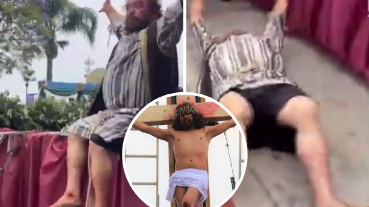 Barrabás se rompe la pierna durante la representación de la 'Pasión de Cristo' | IMÁGENES FUERTES