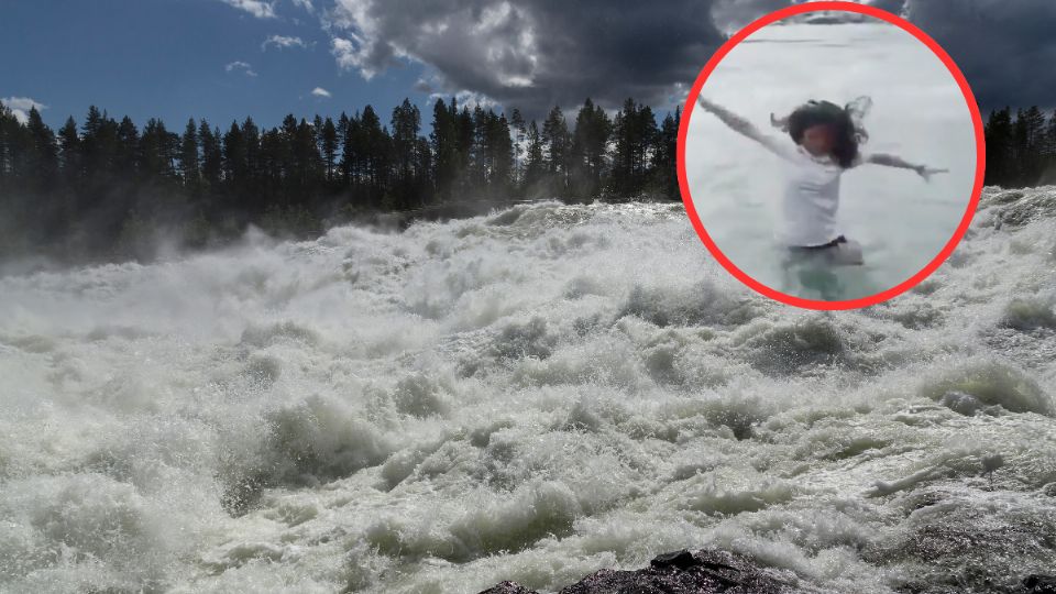 En un intento por querer tomarse un video, la mujer se ahogó frente a la mirada de su hija