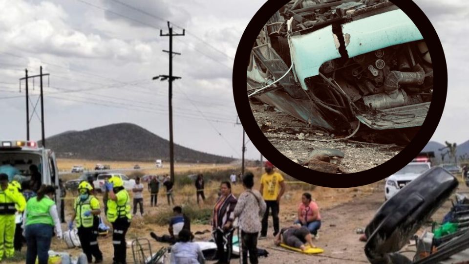 Así quedó el autobús de comerciantes.