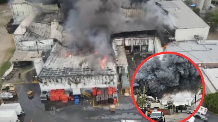 Fábrica de Bachoco queda reducida a cenizas tras incendio; evacuaron a empleados | VIDEO