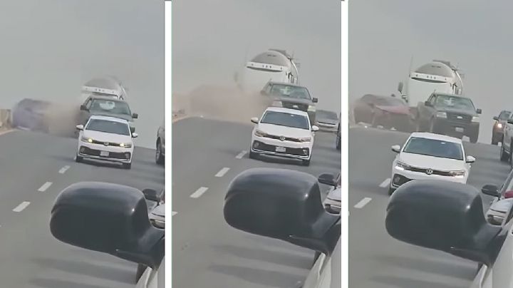 MOMENTO EXACTO del brutal choque de un tráiler a 2 vehículos en el Puente Anzaldúas | VIDEO