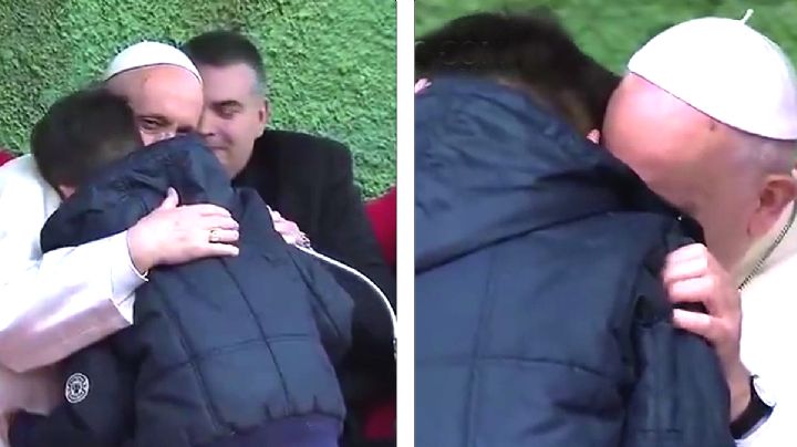 El día que el papa Francisco contuvo el llanto de un niño: 'Dios está orgulloso de tu papá' | VIDEO