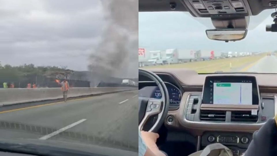 Accidente en la carretera Monterrey-Nuevo Laredo