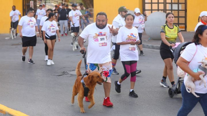 Participan cientos en carrera y caminata con mascotas