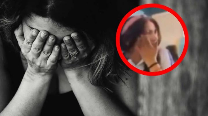 Captan a joven golpeando a su novia en salón de clases; sería hijo de la maestra | VIDEO