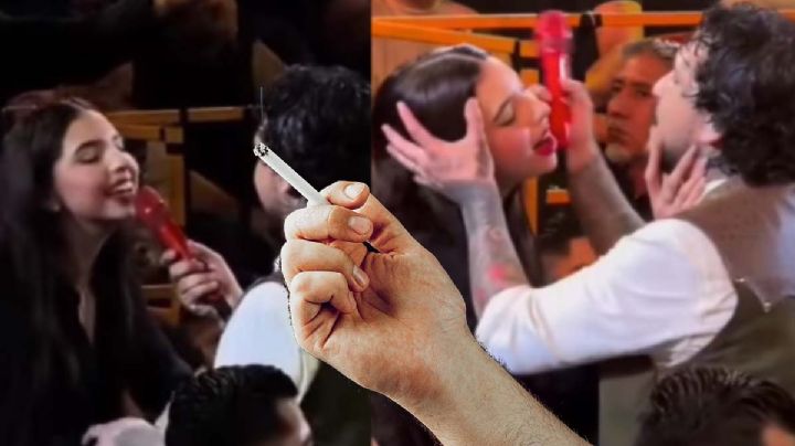 ¿Ángela Aguilar pasada de copas?, así fue captada la cantante en el concierto de Nodal | VIDEO