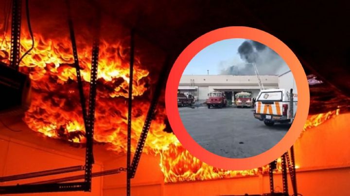 Incendio en Nuevo León: fuego consume plafón del techo de empresa; 25 empleados son evacuados | VIDEO