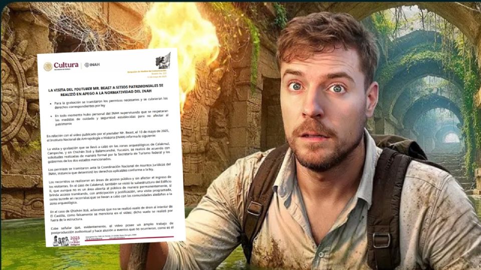 ¿Le cayó la ley a MrBeast?; INAH aclara visita del youtuber a zonas arqueológicas