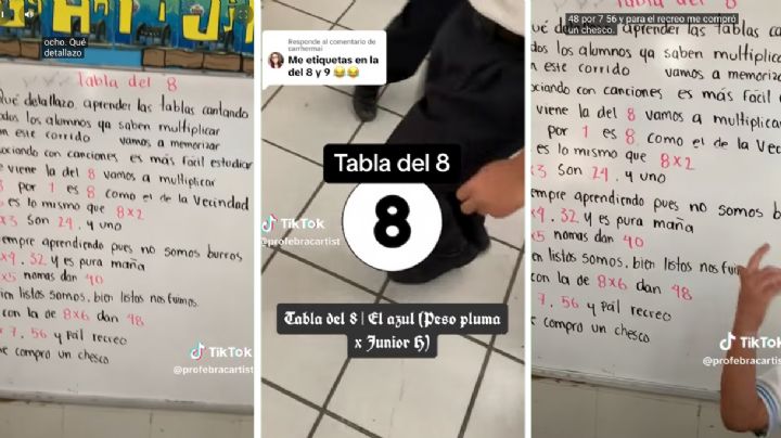 Maestro enseña con corridos tumbados las tablas y geografía a sus alumnos de segundo año | VIDEO