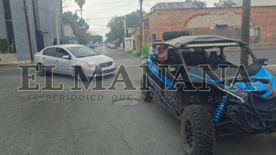 Choque en la avenida Guerrero, cruce con Iturbide.