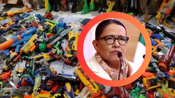 Retiran más de mil 600 armas y cambian juguetes bélicos por libros, anuncia Rosa Icela Rodríguez