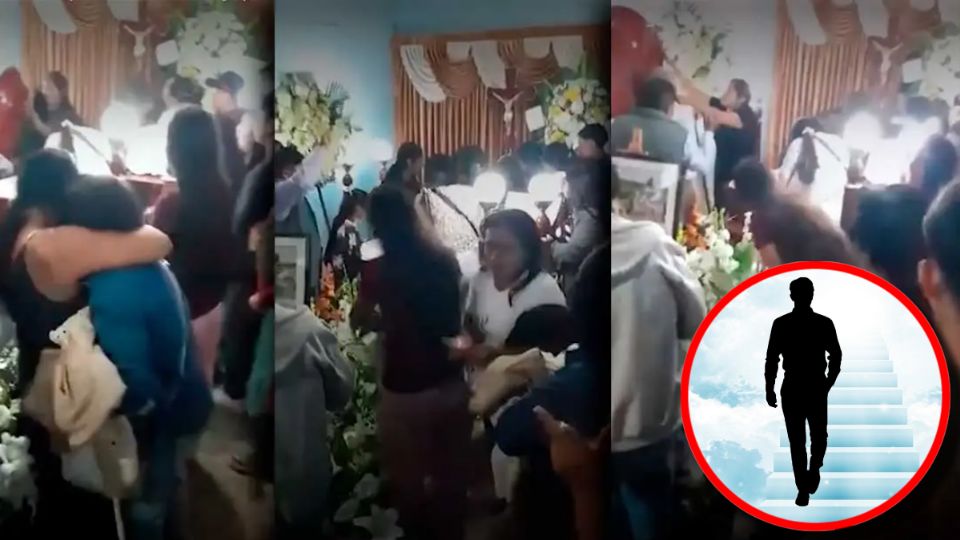 La familia del sujeto se mostró en shock al ver como el hombre se retorcía dentro del ataúd que lo enterraría vivo