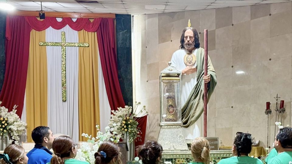 El brazo de San Judas en Nuevo Laredo.