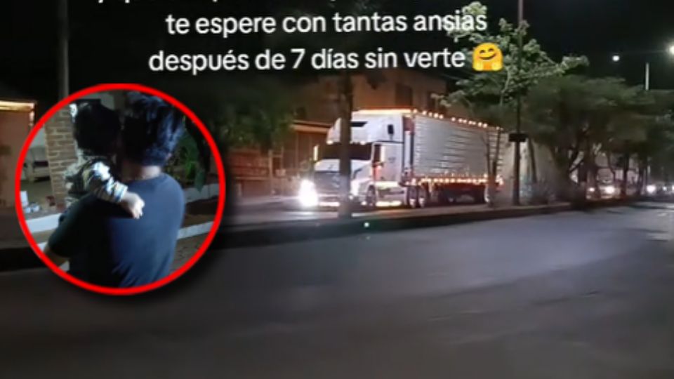 En un mundo donde el tiempo corre rápido y las distancias pesan, este reencuentro entre un bebé y su papá trailero nos recuerda que hay gestos que lo valen todo