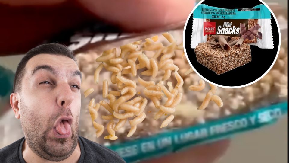 La marca de chocolates promete un producto sano pero un usuario encontró larvas en sus barras de amaranto