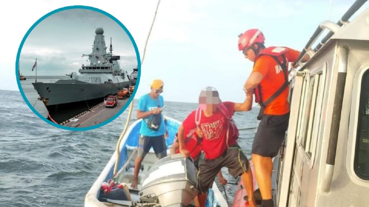 Rescatan a 8 pescadores varados en medio del mar; falla en el motor los dejó a la deriva