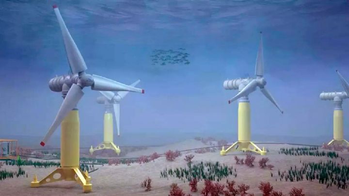 Turbinas submarinas en el fondo del océano, alternativa a la energía producida por sol y viento