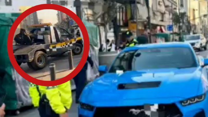 Mujer choca su flamante Mustang en pleno centro; se le pasaron 'las copas'