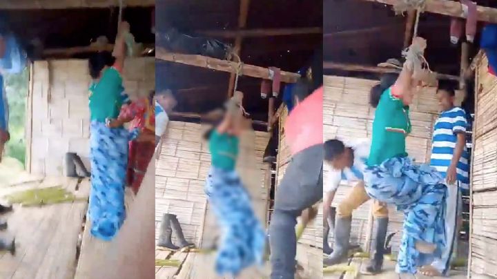 Hombres amarran a niña indígena y la golpean brutalmente | VIDEO