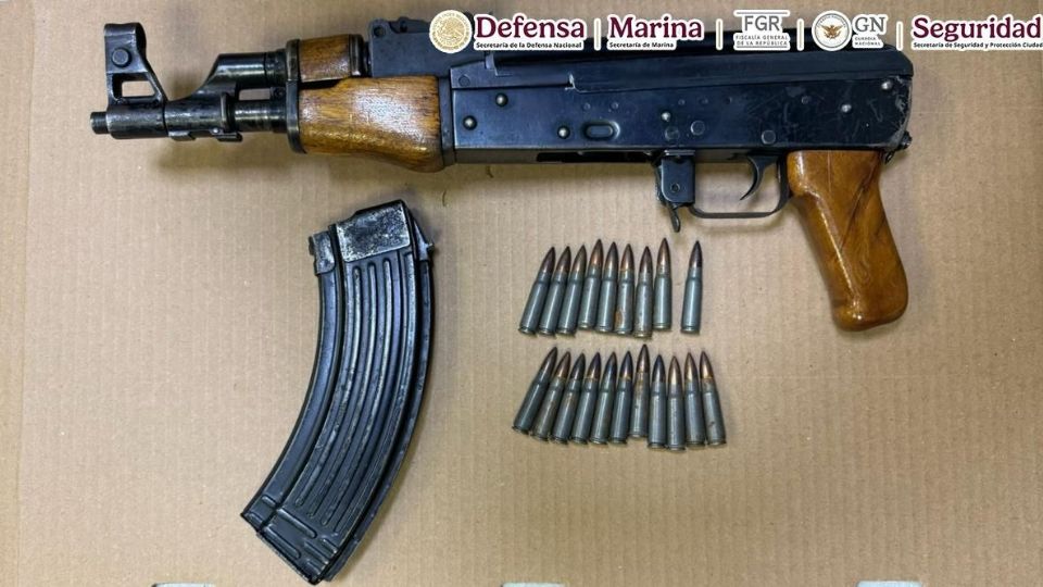 Fueron decomisadas varias armas.